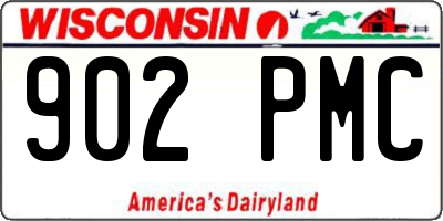 WI license plate 902PMC