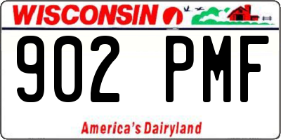WI license plate 902PMF