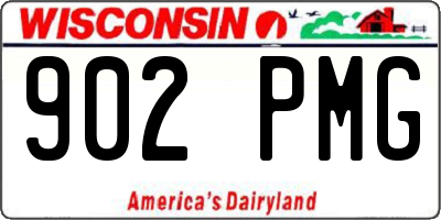 WI license plate 902PMG