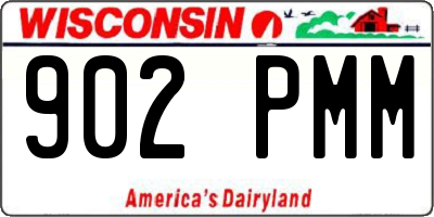 WI license plate 902PMM