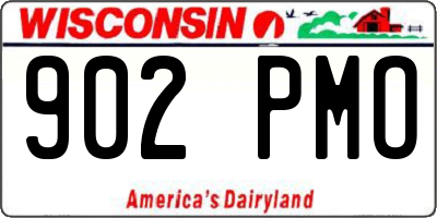 WI license plate 902PMO