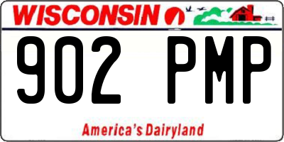 WI license plate 902PMP