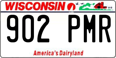 WI license plate 902PMR