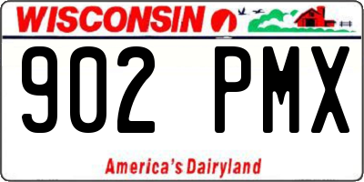 WI license plate 902PMX