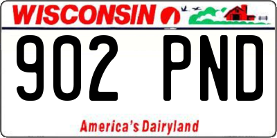 WI license plate 902PND