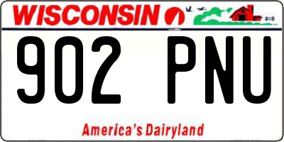 WI license plate 902PNU