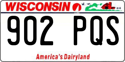 WI license plate 902PQS