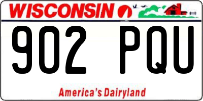 WI license plate 902PQU