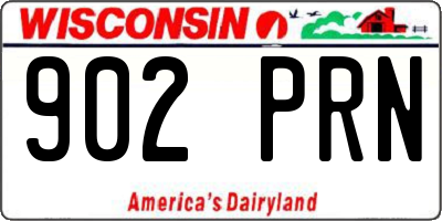 WI license plate 902PRN