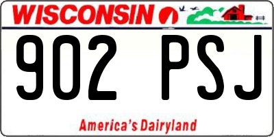 WI license plate 902PSJ