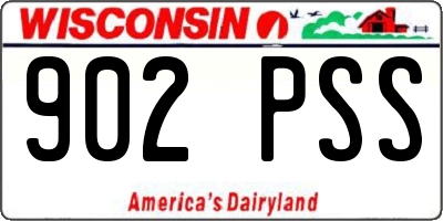 WI license plate 902PSS
