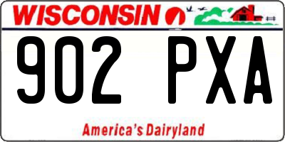 WI license plate 902PXA