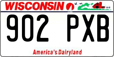 WI license plate 902PXB