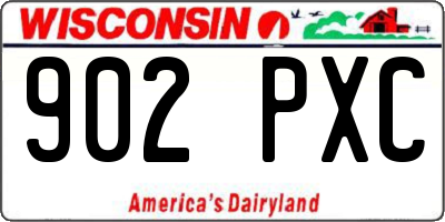 WI license plate 902PXC