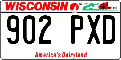 WI license plate 902PXD