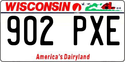 WI license plate 902PXE