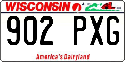 WI license plate 902PXG