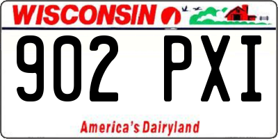 WI license plate 902PXI