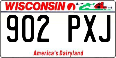 WI license plate 902PXJ