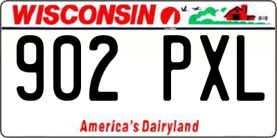 WI license plate 902PXL