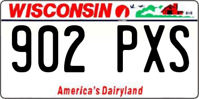WI license plate 902PXS