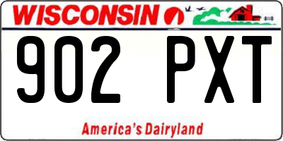 WI license plate 902PXT