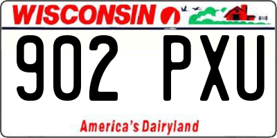 WI license plate 902PXU