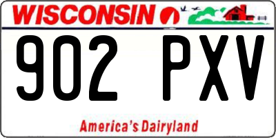WI license plate 902PXV