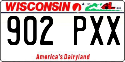 WI license plate 902PXX