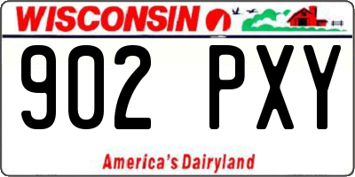 WI license plate 902PXY