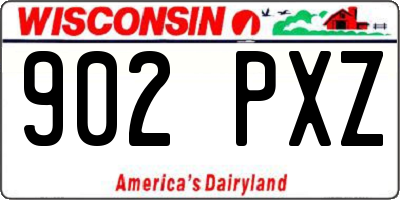 WI license plate 902PXZ