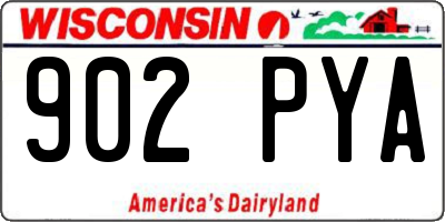 WI license plate 902PYA