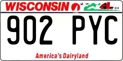 WI license plate 902PYC
