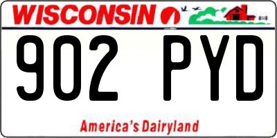 WI license plate 902PYD