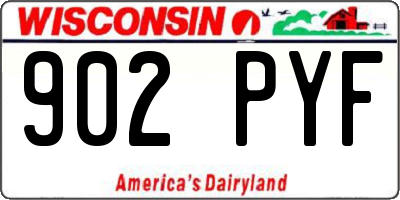 WI license plate 902PYF