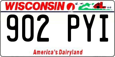 WI license plate 902PYI