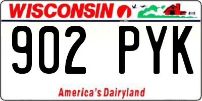 WI license plate 902PYK