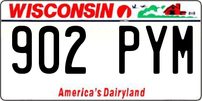 WI license plate 902PYM