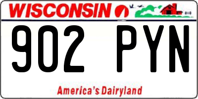 WI license plate 902PYN