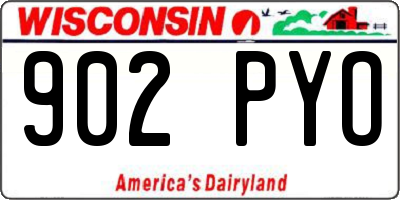WI license plate 902PYO