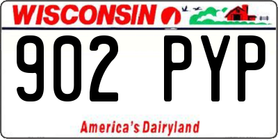 WI license plate 902PYP