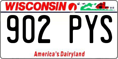 WI license plate 902PYS