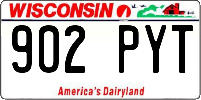 WI license plate 902PYT