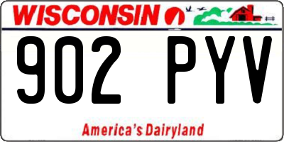 WI license plate 902PYV