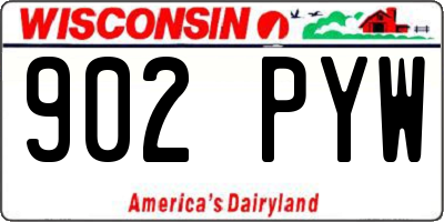 WI license plate 902PYW