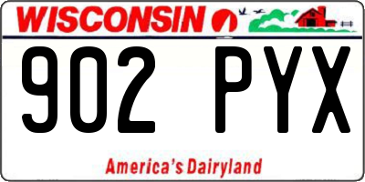 WI license plate 902PYX