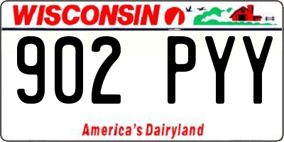 WI license plate 902PYY