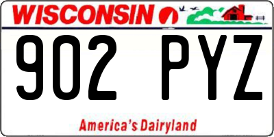 WI license plate 902PYZ