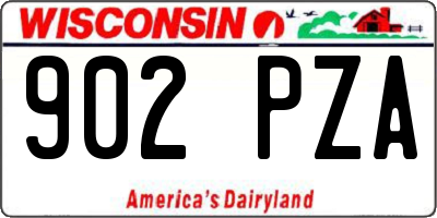 WI license plate 902PZA