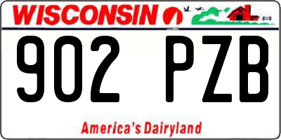 WI license plate 902PZB